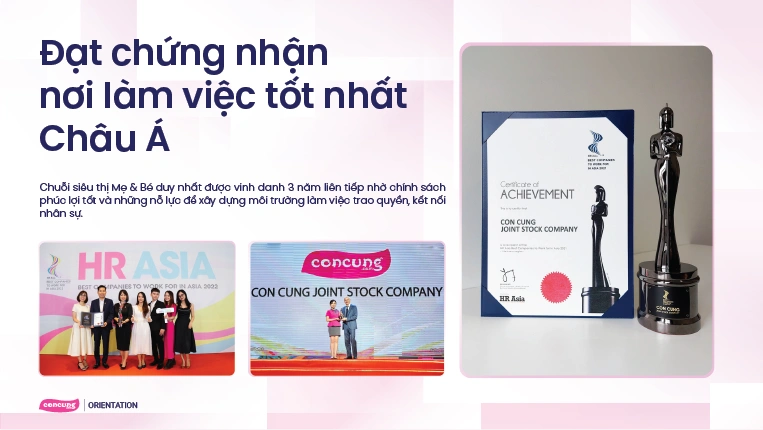 Con Cưng được vinh danh là nơi làm việc tốt nhất Châu Á